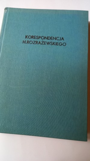Correspondence of Jerome Rozrażewski vol. I 1937.
