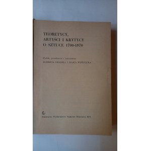 Teoretycy , artyści i krytycy o sztuce 1700-1800 Poprzęcka , Grabska