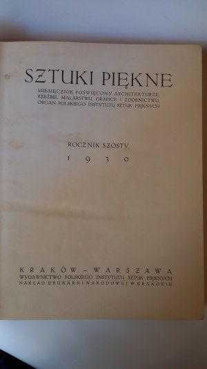 Fine Arts Yearbook Six 1930.