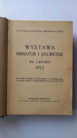 Exhibition of miniatures and silhouettes in Lviv 1912 Bachowski Treter /m.