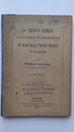 On the content of the sculptures of the Great Altar Luszczkiewicz 1868 /m.