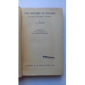 The History of Poland Oskar Halecki Londyn 1942 r. /m.