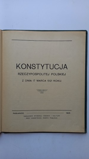 Constitution of the Republic of Poland of March 17, 1921 /m.