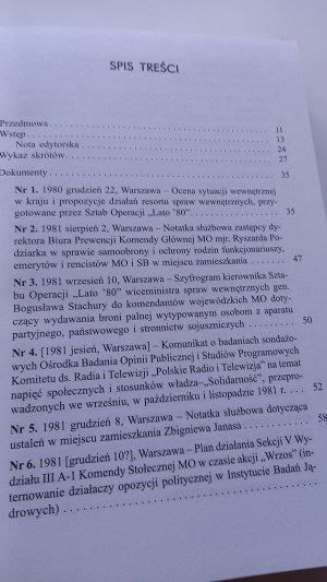 Martial law in the documents of the authorities of the People's Republic of Poland 1980-1983 op. Kopka Majchrzak IPN /m.