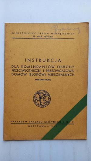 Instruction for commanders of anti-aircraft and anti-gas defense ... 1939 / m.