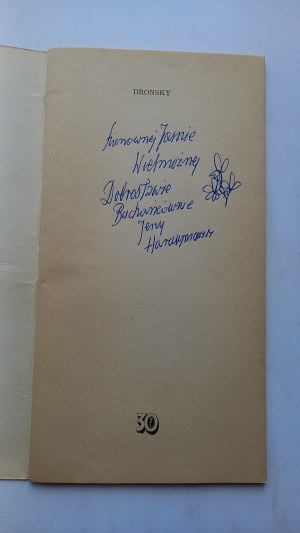 Dronsky Jerzy Harasymowicz AUTOGRAPH / DEDICATION 1983 /m.