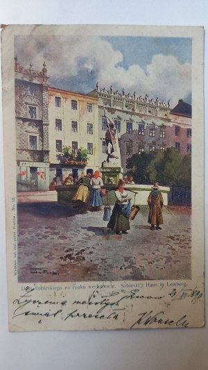Lviv Sobieski House on the market square before 1899.
