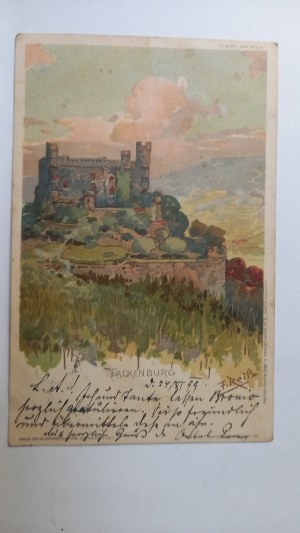 Zlocieniec Falkenburg lithograph before 1899.