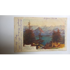 Tatry Widok z Gubałówki na Tatry przed 1900 r.