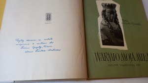 Warmia my love Zientara-Malewska AUTOGRAPH DEDICATION 1st edition 1959.