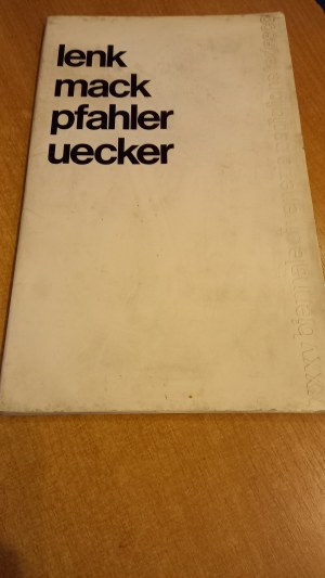 Lenk Mack Pfahler Uecker Portfolio Portfolio Zachęta 1971.