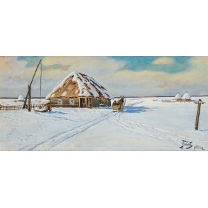 Julian Fałat (1853 - 1929), Winter in Nesvizh.