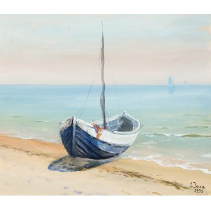 Soter Jaxa-Malachowski (1867 - 1952), Boat on the Baltic shore.