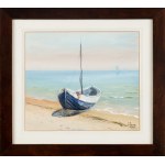 Soter Jaxa-Malachowski (1867 - 1952), "Boat on the Baltic shore".