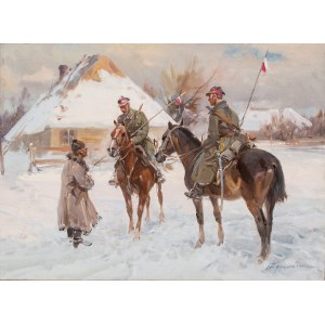 Ignacy Zygmuntowicz (1875 - 1947), Ułani pytani o drogę.