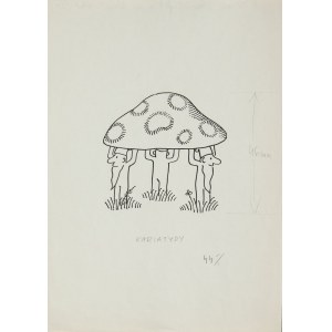 Jerzy Flisak (1930 Warszawa - 2008 Warszawa), Kariatydy, ilustracja do książki Krasnoludki są na świecie...