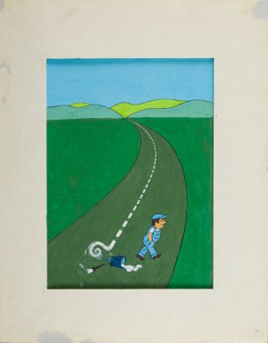 Zbigniew Lengren (1919 Tuła, Rosja - 2003 Warszawa), Drogi, szosy, ilustracja satyryczna