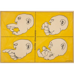 Edward Lutczyn (ur. 1947, Heppenheim), Mimika stosowana, ilustracja satyryczna, 1970-1980