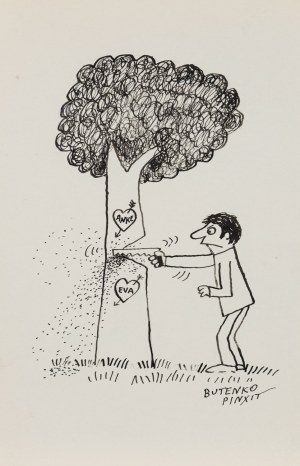 Bohdan Butenko (1931 Bydgoszcz - 2019 ), Nowa miłość, ilustracja satyryczna