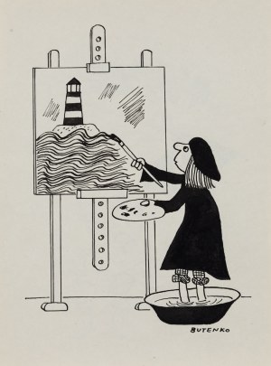 Bohdan Butenko (1931 Bydgoszcz - 2019 ), Marynistyka, ilustracja satyryczna