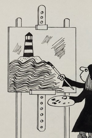 Bohdan Butenko (1931 Bydgoszcz - 2019 ), Marynistyka, ilustracja satyryczna