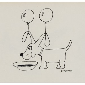 Bohdan Butenko (1931 Bydgoszcz - 2019 ), Dog, satirical illustration