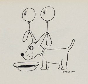 Bohdan Butenko (1931 Bydgoszcz - 2019 ), Piesek, ilustracja satyryczna