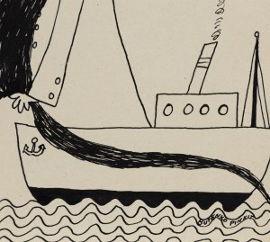 Bohdan Butenko (1931 Bydgoszcz - 2019 ), Kapitan, ilustracja satyryczna