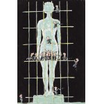 Stanisław Dąbrowski (1925 - 2011 ), Wykuwanie pomnika, ilustracja satyryczna do czasopisma 