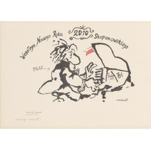Andrzej Czeczot (1933 Cracovia - 2012 Varsavia), Buon anno chopiniano 2010, illustrazione commemorativa, 2009