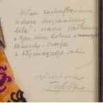 Jan Marcin Szancer (1902 Kraków - 1973 Warszawa), Projekt kostiumu do spektaklu Moralność Pani Dulskiej, 1962
