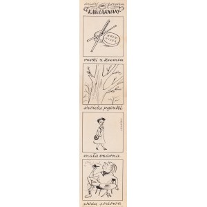 Zbigniew Lengren (1919 Tuła, Rosja - 2003 Warszawa), Program kawiarniany, ilustracja satyryczna