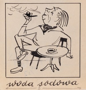 Zbigniew Lengren (1919 Tuła, Rosja - 2003 Warszawa), Program kawiarniany, ilustracja satyryczna