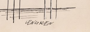 Zbigniew Lengren (1919 Tuła, Rosja - 2003 Warszawa), W barze, ilustracja satyryczna