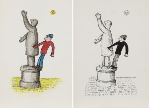 Bohdan Butenko (1931 Bydgoszcz - 2019 ), Pomnik, komplet ilustracji satyrycznych