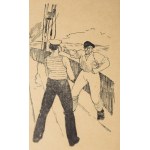 MAKARCZYK Janusz - Ports and sailors. Warsaw 1934, illustrated by K. Kozminski.