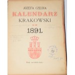 Kalendarz Krakowski Józefa Czecha na rok 1891.