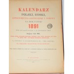 Kalendarz Krakowski Józefa Czecha na rok 1891.