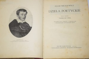 [Signed binding] MICKIEWICZ Adam - Poetic works. Novogrudok 1933.
