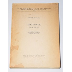 KONARSKI Szymon - Dziennik z lat 1831-1834.