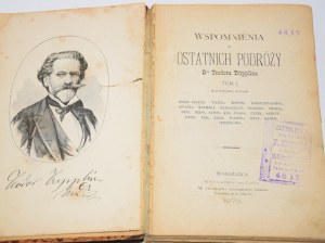 TRIPPLIN Teodor - Wspomnienia z ostatnich podróży. Warszawa 1878.