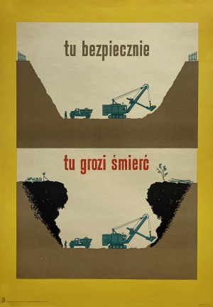 design Wladyslaw JANISZEWSKI, Ici c'est sûr, ici ça menace la mort, 1959