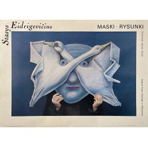 proj. Stasys EIDRIGEVICIUS (b. 1949), Masks - drawings, Gallery of the New Theater in Warsaw, 1987