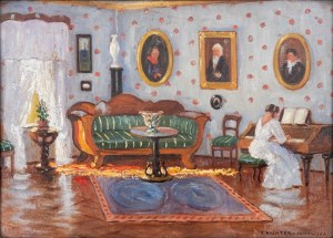 Bronisława Rychter-Janowska, Przy pianinie, XX w.