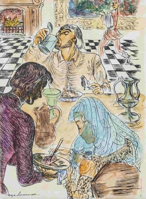 Maja Berezowska, Uczta z Krótkiej rozprawy między Panem, Wójtem a Plebanem, 1962