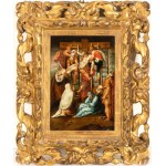 Deposition of Christ from the Cross Oil on canvas cm. 31x22,5. With frame frame dimensions cm. 53.5x44x5 approx., Deposition of Christ from the Cross Oil on canvas cm. 31x22,5. With frame frame dimensions cm. 53.5x44x5 approx.