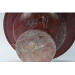 Sicilian red jasper basin centerpiece 20th century 25.5 x 36 x 14.5 cm with a plinth foot with circular support, with an everted edge with a steep flounce and a wide base. State of preservation: very good, Sicilian red jasper basin centerpiece 20th centur