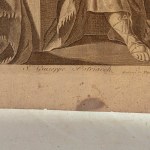 Lot of four etchings 18th century of different sizes and subjects. State of conservation: stains and blooms., Lot of four etchings 18th century of different sizes and subjects. State of conservation: stains and blooms.