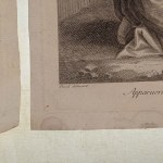Lot of four etchings 18th century of different sizes and subjects. State of conservation: stains and blooms., Lot of four etchings 18th century of different sizes and subjects. State of conservation: stains and blooms.