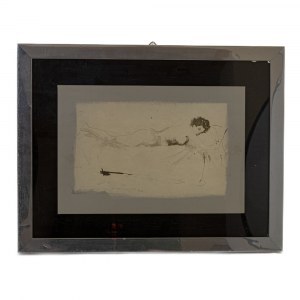 Nude woman 1967 lithograph on paper 30x 43.5 framed. Work dated and signed. State of preservation: good., Nude woman 1967 lithograph on paper 30x 43.5 framed. Work dated and signed. State of preservation: good.
